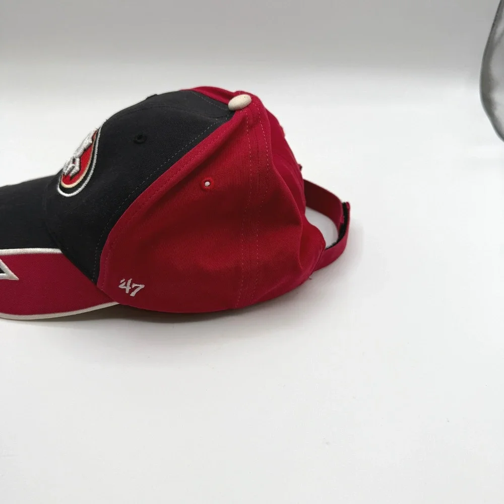 San Francisco 49ers Hat Baseball Cap Kids Youth Red Black Embroidered Sharktooth